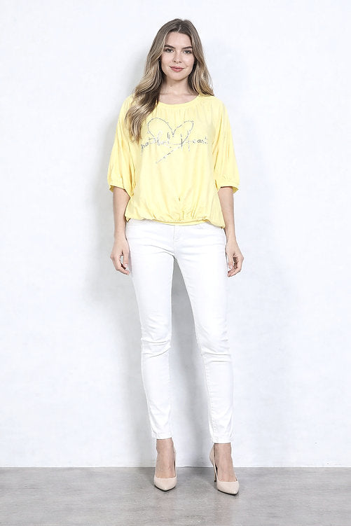 Grateful Heart Top Lemon