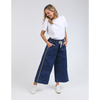 Greta Wide Leg Side Stripe Pant Dark Blue