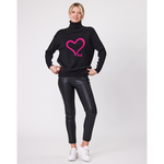 Heart Knit Black