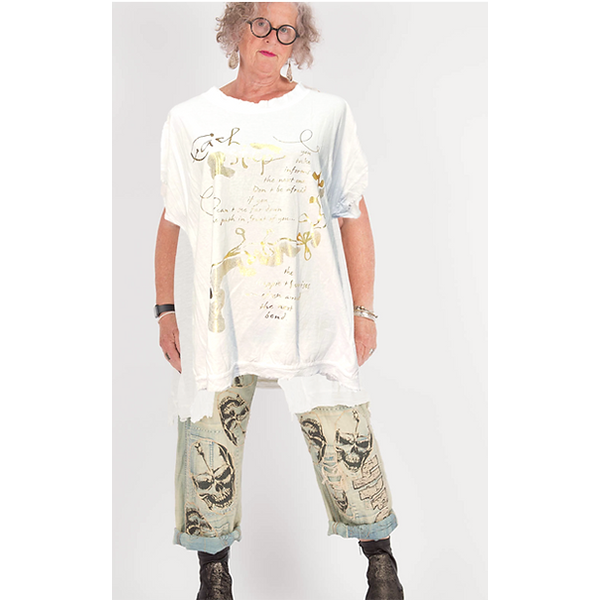 Italian Foil Tee White