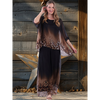 Italian Leopard Silk Blouse Black