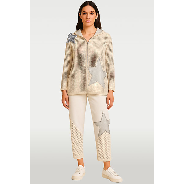 Italian Mesh Star Jacket Beige