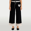 Italian Relax Heart Pants Black