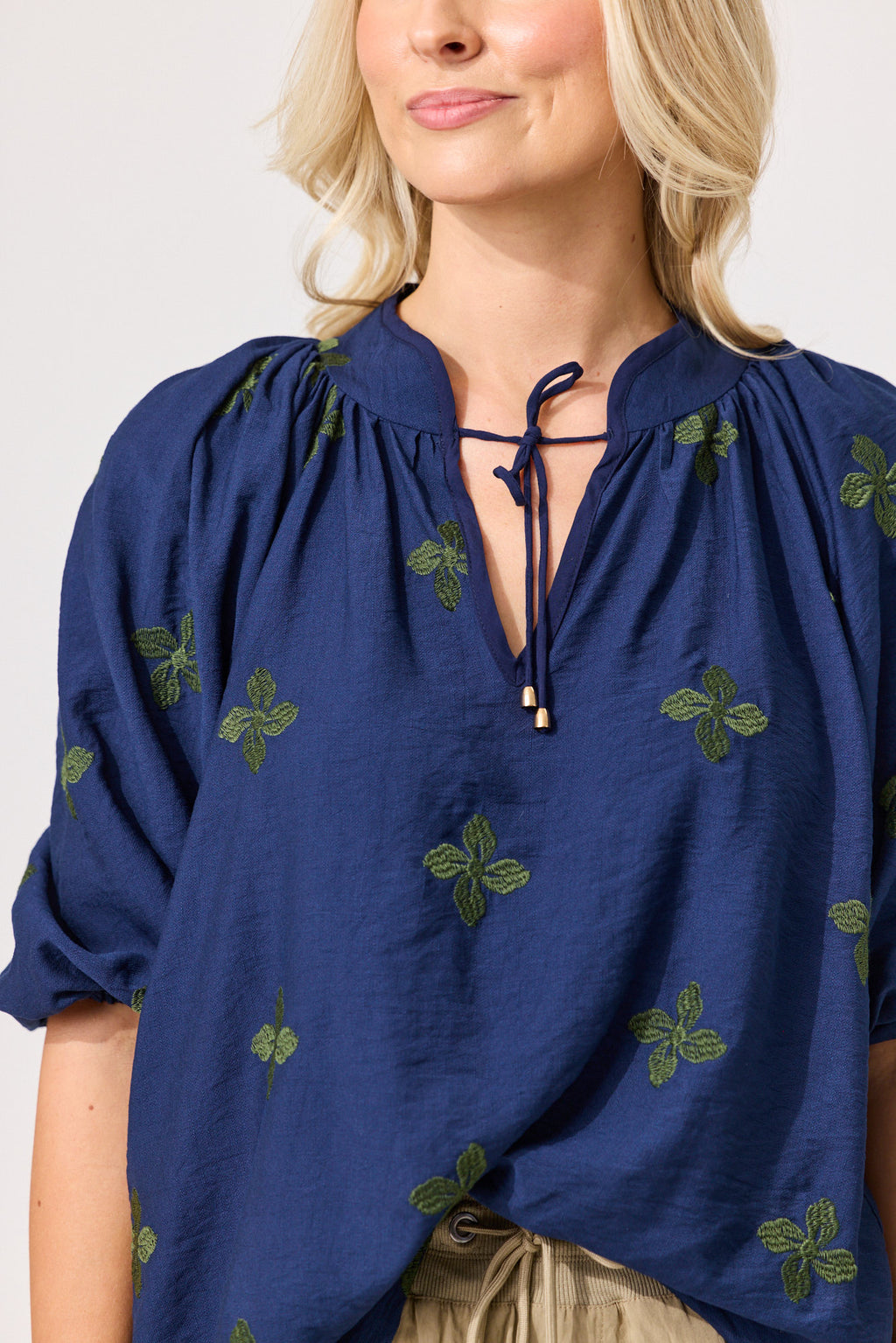 Gianna Top Navy Clover
