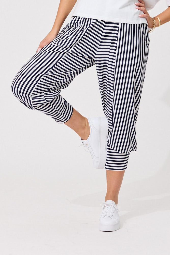 Yasmin Stripe Pant Navy Stripe