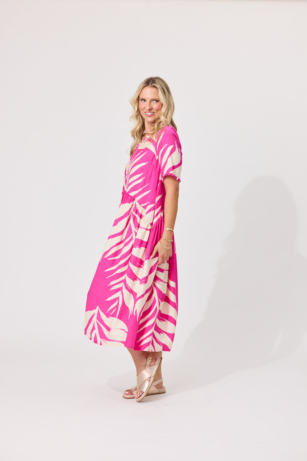 Marissa Dress Floral Fuchsia