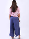 Linen Wide Leg Trouser Denim