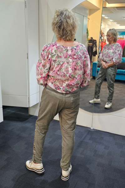 Magic Pants Stripe Panel Khaki