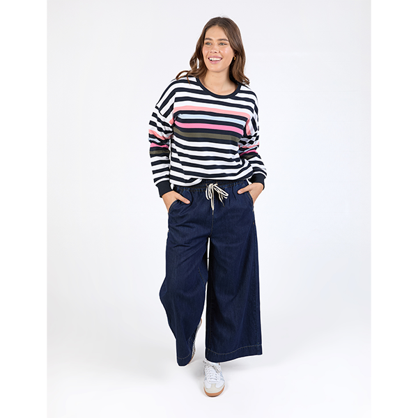 Merriment Crew Navy Stripe