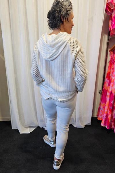 Metallic Star Lounge Pants White