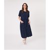 Monroe Dress Navy Stripe