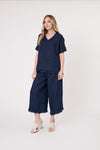 Nicole Linen Pants Navy