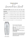 Nicole Linen Pants Size Chart