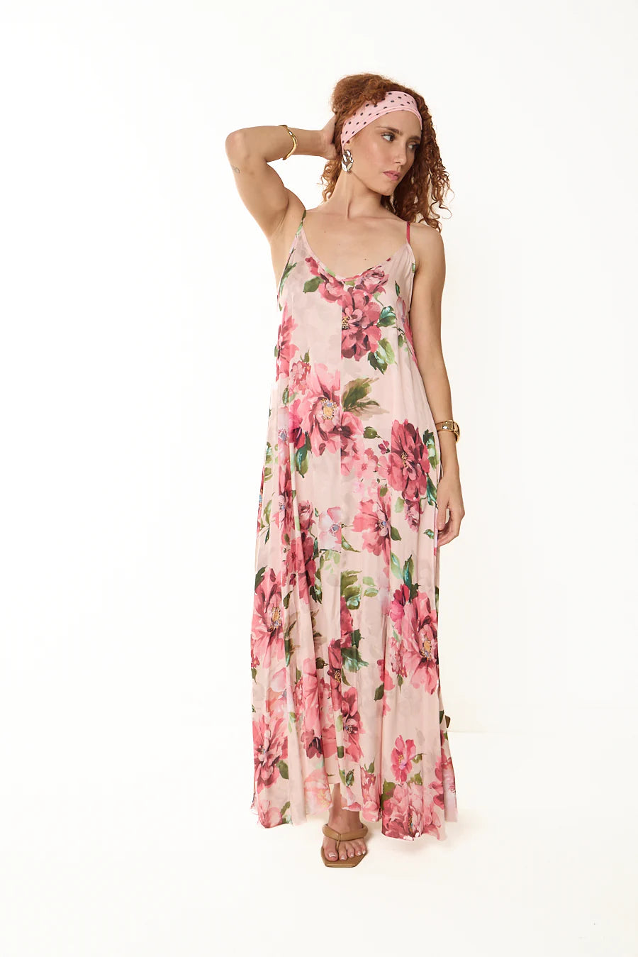 Rose Print Singlet Dress