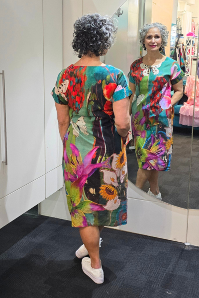 Round Neck Dress Butterfly