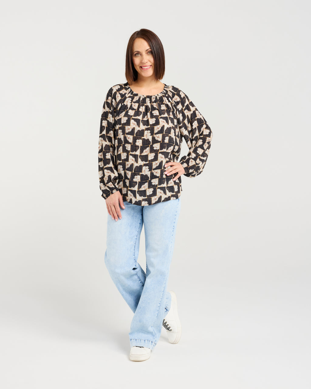 Gloria Top Golden Grid