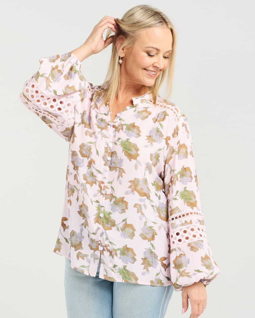 Willow Blouse Faded Floral