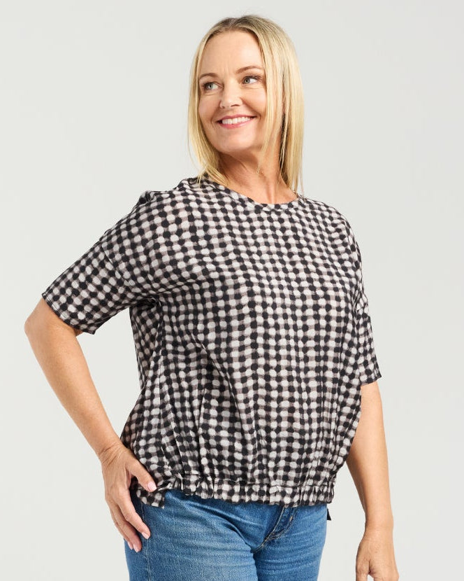 Nikita Top Black Check