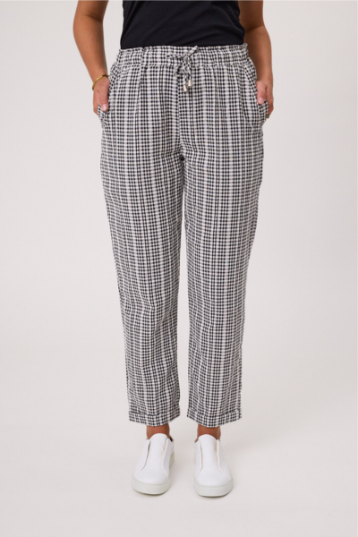 Siena Check Pant Black White