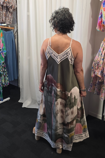 Sleeveless Water dress Green