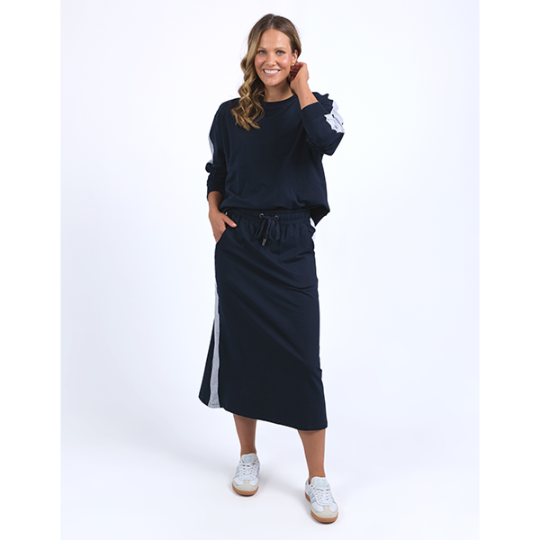 Sloane Fleece Skirt Navy