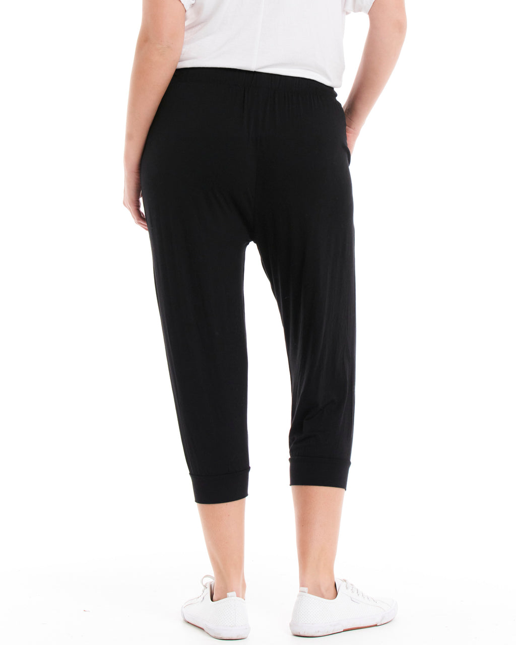 Woman wearing black pants against a white background Tokyo 3/4 Pants Black