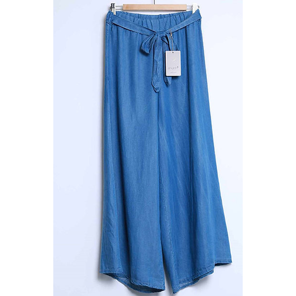 Wide Leg Pants Med Denim