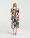 Woman wearing a floral patchwork dress on a white background
Myla Dress Flower Party