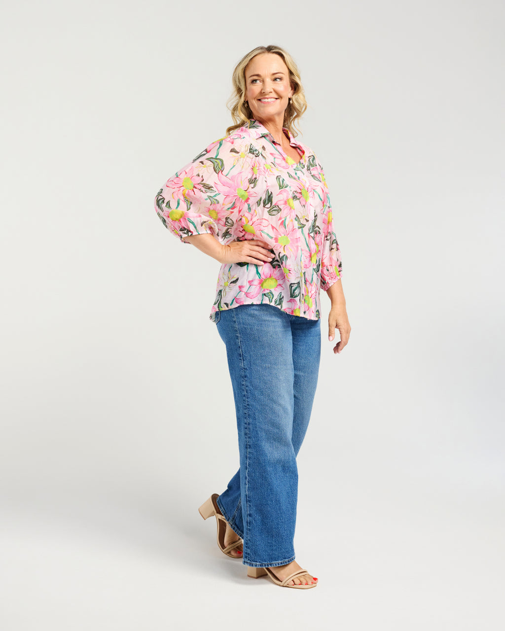 Emily Shirt Blush Bloom