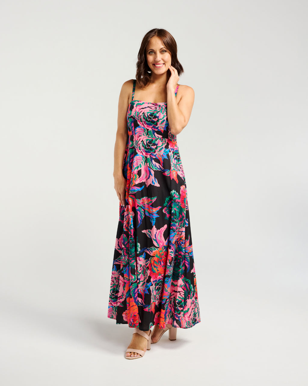 Clementine Dress Abstract Garden