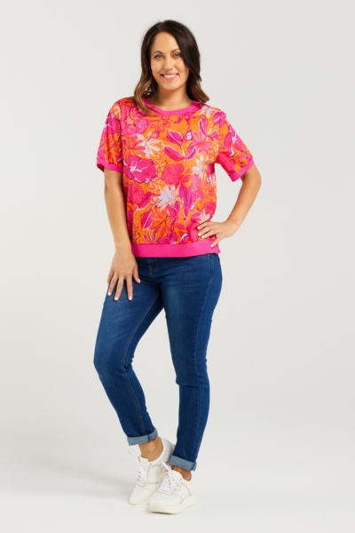 Zoe Top Sunset Garden