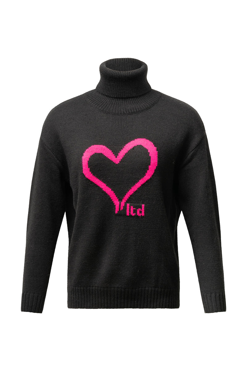 Heart Knit Black