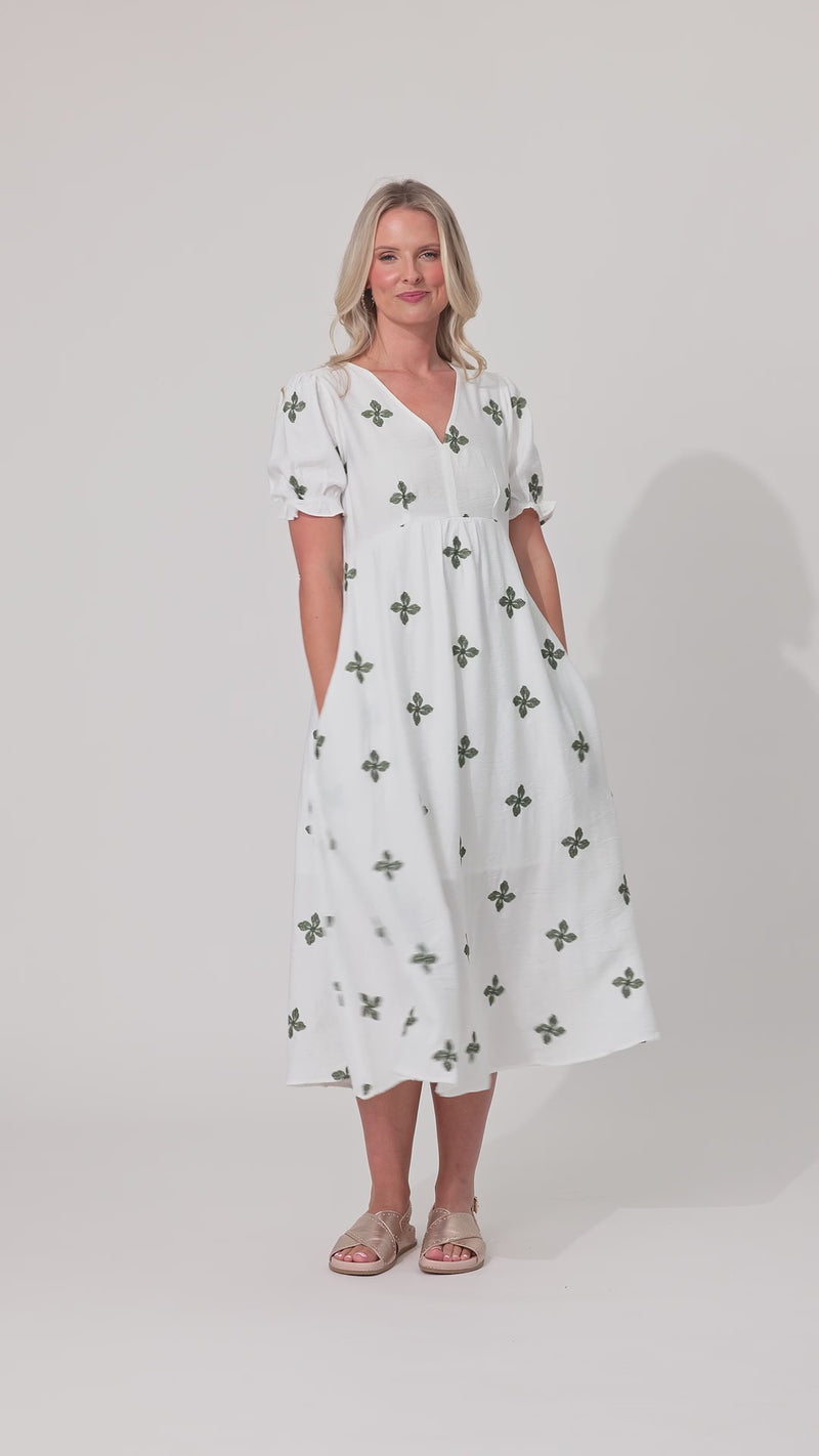 Bex Dress White Clover
