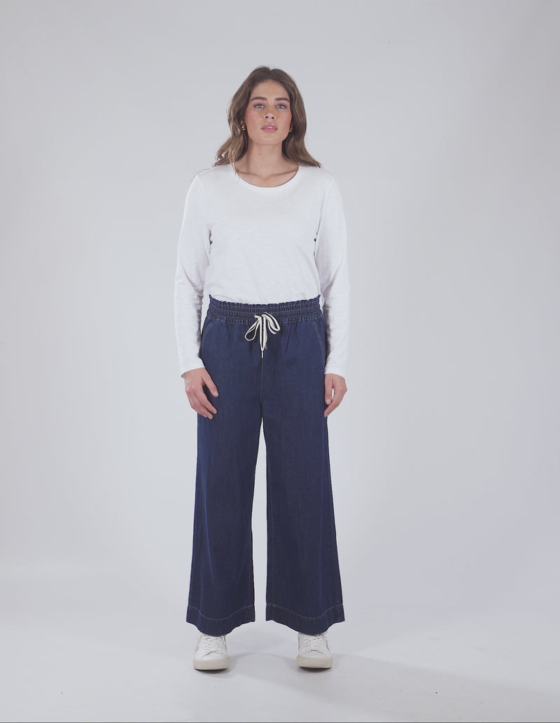 Greta Wide Leg Pants Dark Sapphire