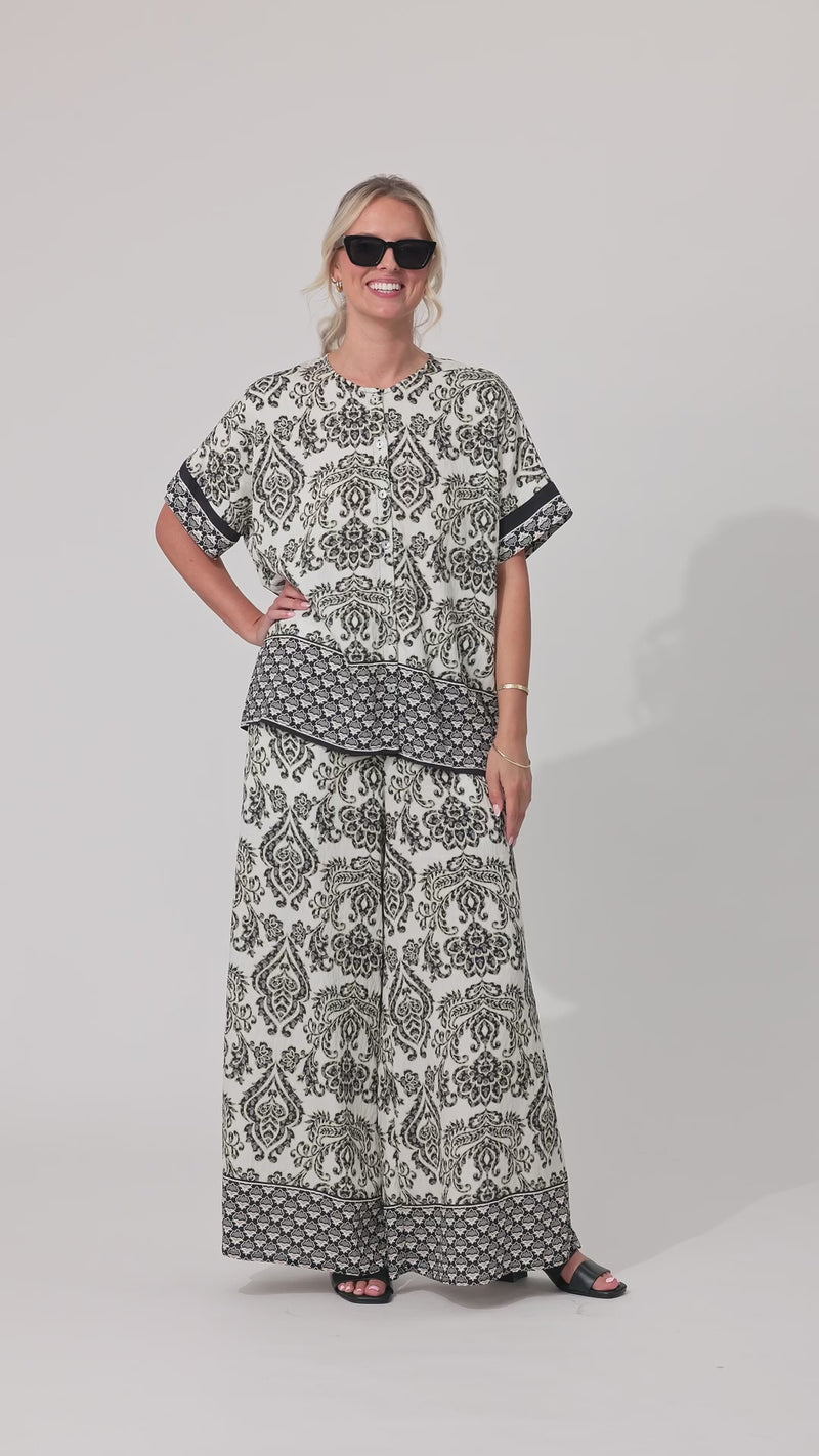 India Pants Black Persian