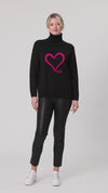 Heart Knit Black