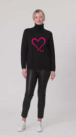 Heart Knit Black