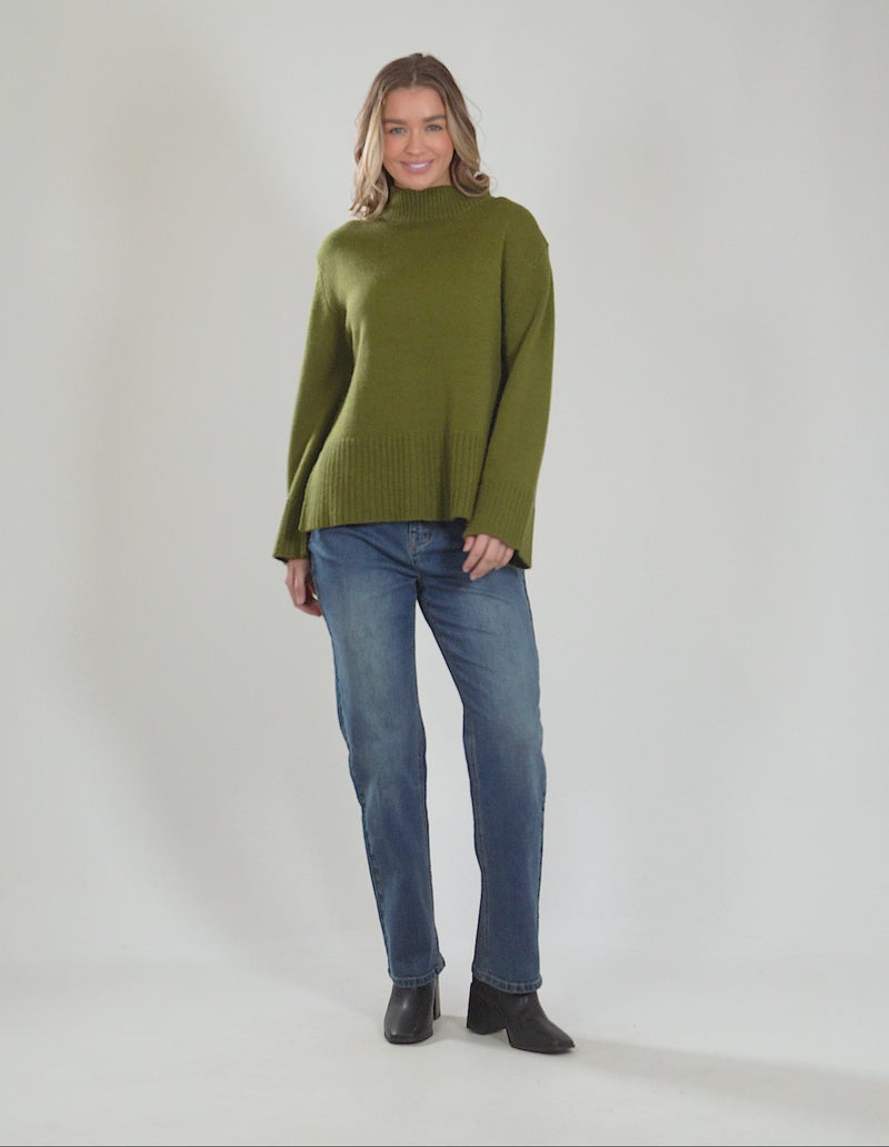 Jude Knit Olive Green