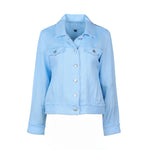 Light blue denim jacket on a white background
Frayed Linen Jacket Sky Blue