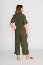 Wide Leg 7/8 Pant Olive