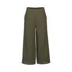 Wide Leg 7/8 Pant Olive
