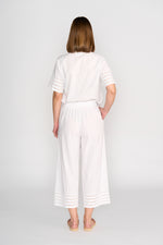 Wide Leg 7/8 Pants White